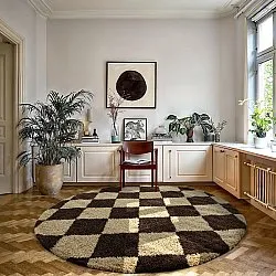 Pyöreä matot - Albi (ruskea/beige)