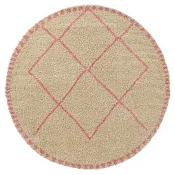 Pyöreä matot - Tiznit (beige/pinkki)