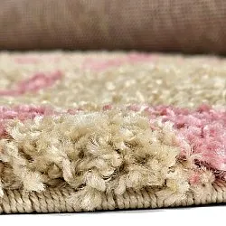 Pyöreä matot - Tiznit (beige/pinkki)