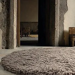 Pyöreät matot - Aliste Wool Shaggy (ruskea)