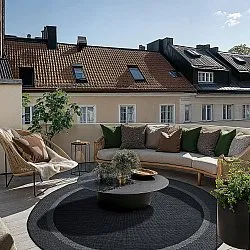 Pyöreät matot - Indoor/Outdoor Alta (antrasiitti)