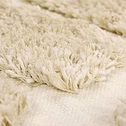 Pyöreät matot - Otranto Natural Cotton Shaggy (luonnonvalkoinen)