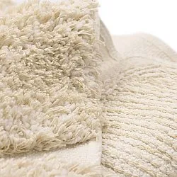 Pyöreät matot - Otranto Natural Cotton Shaggy (luonnonvalkoinen)