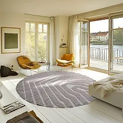 Pyöreät matot - Callista Natural Cotton Shaggy (taupe)