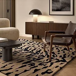 Ryijymatot - Zebra Tufted Wool Premium (beige/musta)