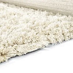 Ryijymatot - Fassale Hand Woven Wool Shaggy (valkoinen)