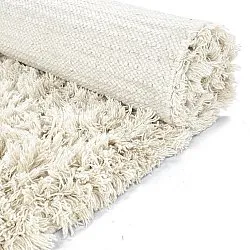 Ryijymatot - Fassale Hand Woven Wool Shaggy (valkoinen)