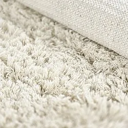 Pyöreät matot - Fassale Hand Woven Wool Shaggy (valkoinen)
