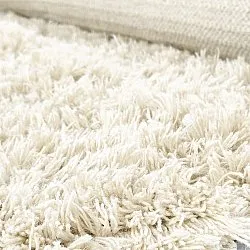 Pyöreät matot - Fassale Hand Woven Wool Shaggy (valkoinen)