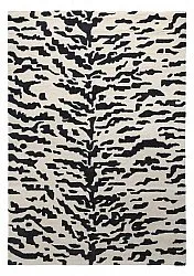 Ryijymatot - Zebra Tufted Wool Premium (valkoinen/musta)