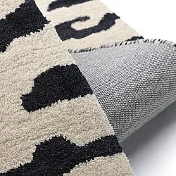 Ryijymatot - Zebra Tufted Wool Premium (valkoinen/musta)