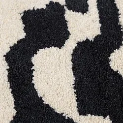 Ryijymatot - Zebra Tufted Wool Premium (valkoinen/musta)