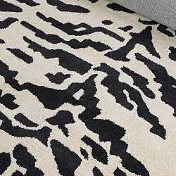 Ryijymatot - Zebra Tufted Wool Premium (valkoinen/musta)