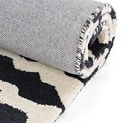 Ryijymatot - Zebra Tufted Wool Premium (valkoinen/musta)