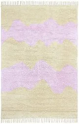 Ryijymatot - Amira Natural Cotton Shaggy (beige/violetti)