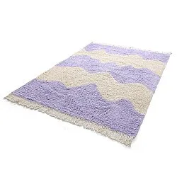 Ryijymatot - Amira Natural Cotton Shaggy (violetti/beige)