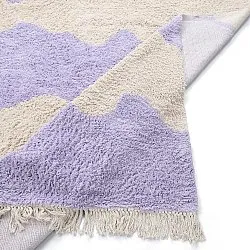 Ryijymatot - Amira Natural Cotton Shaggy (violetti/beige)