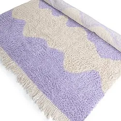 Ryijymatot - Amira Natural Cotton Shaggy (violetti/beige)