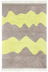 Ryijymatot - Amira Natural Cotton Shaggy (taupe/keltainen)
