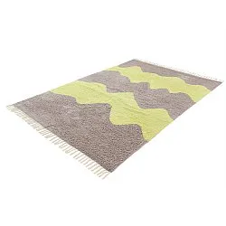Ryijymatot - Amira Natural Cotton Shaggy (taupe/keltainen)
