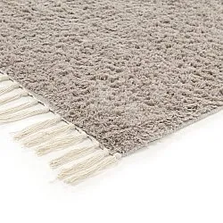 Ryijymatot - Amira Natural Cotton Shaggy (taupe/keltainen)