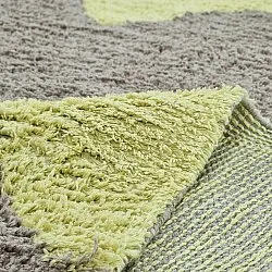 Pyöreät matot - Amira Natural Cotton Shaggy (taupe/keltainen)