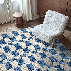 Ryijymatot - Atrani Natural Cotton Shaggy (sininen)