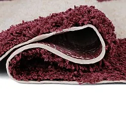 Ryijymatot - Begur Natural Cotton Shaggy (luonnonvalkoinen/viininpunainen)