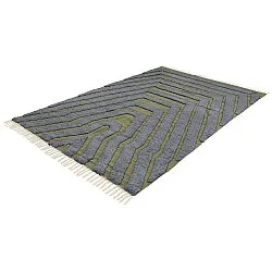 Ryijymatot - Callista Natural Cotton Shaggy (musta/vihreä)