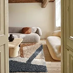 Ryijymatot - Cefalu Natural Cotton Shaggy (multi)