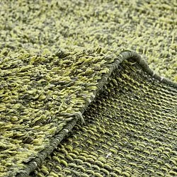 Ryijymatot - Celina Natural Cotton Shaggy (vihreä/keltainen)