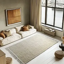 Ryijymatot - Celina Natural Cotton Shaggy (luonnonvalkoinen/beige)