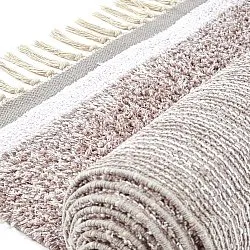 Ryijymatot - Celina Natural Cotton Shaggy (taupe/laventeli)
