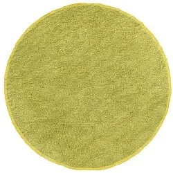 Pyöreät matot - Celina Natural Cotton Shaggy (vihreä/keltainen)