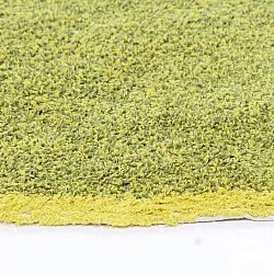 Pyöreät matot - Celina Natural Cotton Shaggy (vihreä/keltainen)