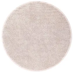 Pyöreät matot - Celina Natural Cotton Shaggy (taupe/laventeli)