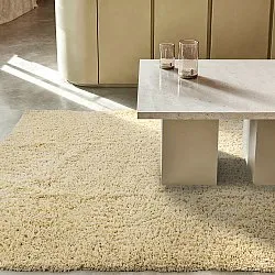 Ryijymatot - Combarro Solid Cotton Shaggy (vaaleankeltainen)