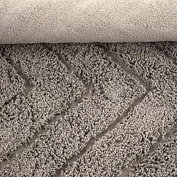Pyöreä matot - Conara Natural Cotton Shaggy (taupe)