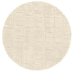 Pyöreät matot - Cyrus Natural Cotton Shaggy (beige)