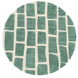 Pyöreät matot - Cyrus Natural Cotton Shaggy (vihreä)