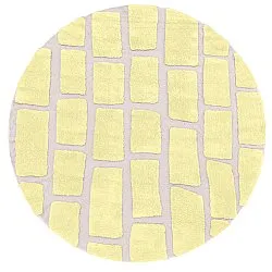 Pyöreät matot - Cyrus Natural Cotton Shaggy (keltainen)