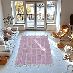 Ryijymatot - Cyrus Natural Cotton Shaggy (violetti)