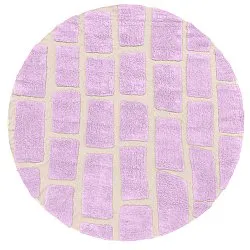 Pyöreät matot - Cyrus Natural Cotton Shaggy (violetti)