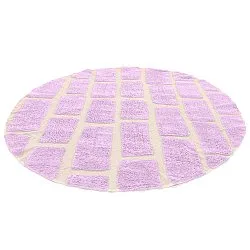 Pyöreät matot - Cyrus Natural Cotton Shaggy (violetti)