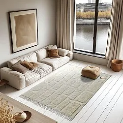 Ryijymatot - Cyrus Natural Cotton Shaggy (luonnonvalkoinen)