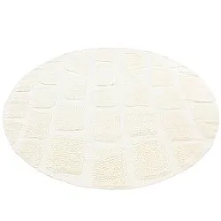 Pyöreät matot - Cyrus Natural Cotton Shaggy (luonnonvalkoinen)