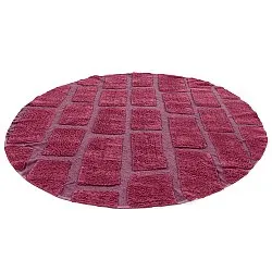 Pyöreät matot - Cyrus Natural Cotton Shaggy (punainen)