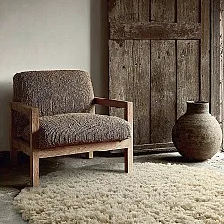 Pyöreät matot - Fassale Hand Woven Wool Shaggy (kerma)