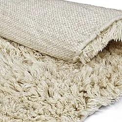 Pyöreät matot - Fassale Hand Woven Wool Shaggy (kerma)