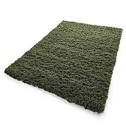 Ryijymatot - Fassale Hand Woven Wool Shaggy (sammaleen vihreä)